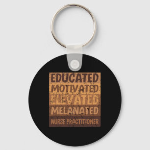 Melanierte Krankenpflegerin Black History Month B Schlüsselanhänger