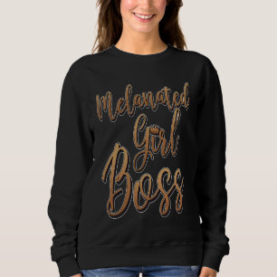 Melanierte Mädchen Toll Afroamerikanisch Schwarze Sweatshirt