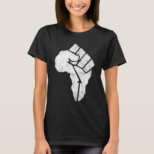 Melanin Africa Map Black History Monte African Ame T-Shirt (Vorderseite)