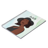 Melanin African American Queen Notebook Notizblock (Linke Seite)