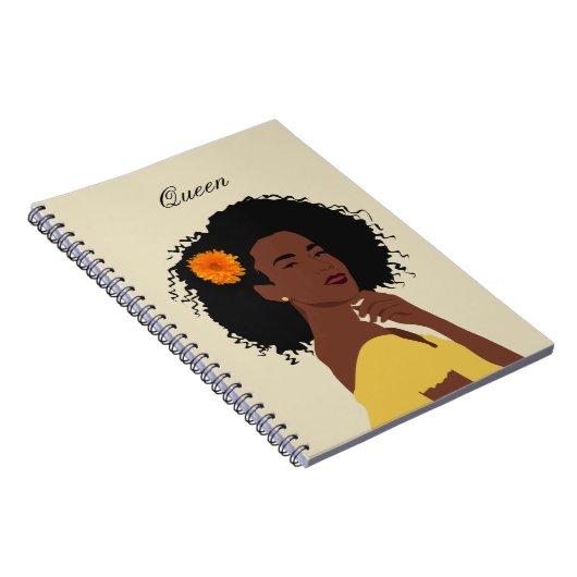 Melanin African American Queen Notebook Notizblock (Rechte Seite)