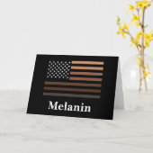 Melanin African American USA Flag Black History Karte (Gelbe Blume)
