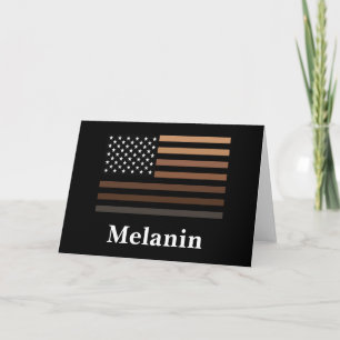 Melanin African American USA Flag Black History Karte