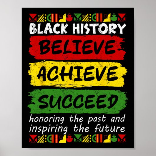 Melanin Afrikanischer Schwarzer Geschichtsmonat Gl Poster (Vorne)