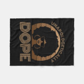 Melanin Afro Queen Black Fleecedecke (Vorderseite (Horizontal))