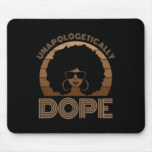Melanin Afro Queen Black Mousepad (Vorne)