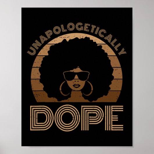 Melanin Afro Queen Black Poster (Vorne)