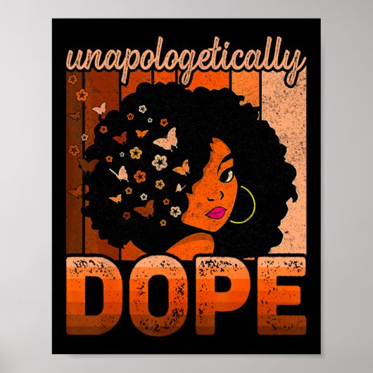 Melanin Afro Queen Black Poster (Vorne)