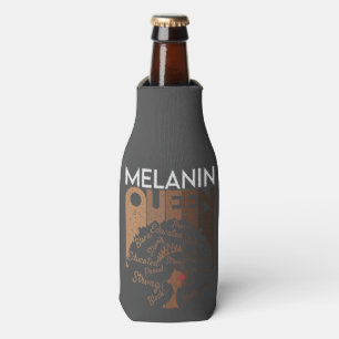 Melanin Afro Queen Word Art Flaschenkühler