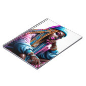 Melanin American Urban Fashion Woman Notizblock (Linke Seite)