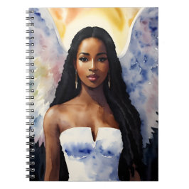 Melanin Angel Woman Kunst, Dichtung und Musik Notizblock