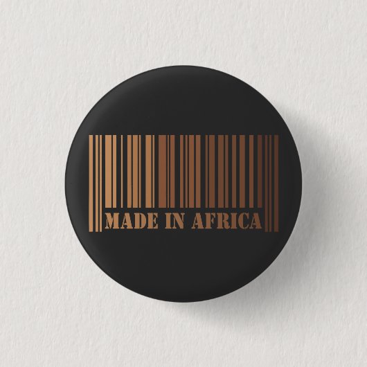 Melanin Barcode Design Proudding Made in Africa Button (Vorderseite)