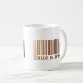 Melanin Barcode Design Proudding Made in Africa Kaffeetasse (VorderseiteRechts)
