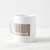 Melanin Barcode Design Proudding Made in Africa Kaffeetasse (Vorderseite Links)