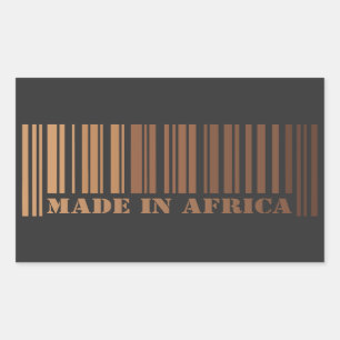 Melanin Barcode Design Proudding Made in Africa Rechteckiger Aufkleber