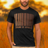 Melanin Barcode Design Proudding Made in Africa T-Shirt