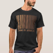 Melanin Barcode Design Proudding Made in Africa T-Shirt (Vorderseite)