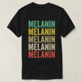 Melanin Bekleidungsgeschenk Männer Frauen Afro Ame T-Shirt (Design vorne)