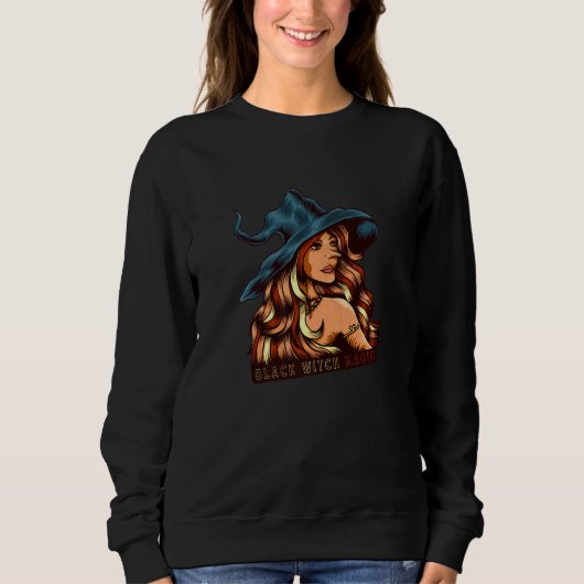 Melanin Black Hexe Magic African American Black H Sweatshirt (Vorderseite)