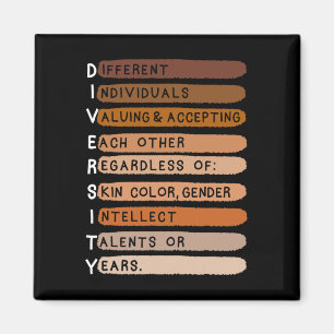Melanin Black History Month Diversity Typografie Magnet
