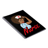 Melanin Black Nurse Bekleidungsgeschenk Afrikanisc Notizblock (Rechte Seite)