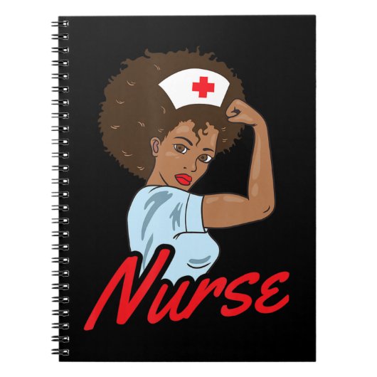 Melanin Black Nurse Bekleidungsgeschenk Afrikanisc Notizblock (Vorderseite)