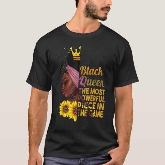 Melanin Black Queen African American History Month T-Shirt (Vorderseite)