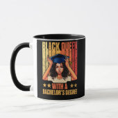 Melanin Black Queen Bachelor's Degree 2022 Tasse (Links)