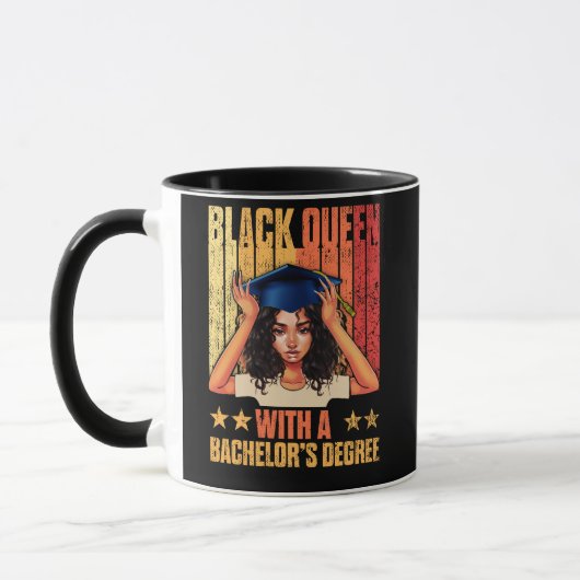 Melanin Black Queen Bachelor's Degree 2022 Tasse (Links)