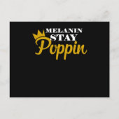 Melanin Bleibe Poppin Black und schöne starke Blas Ankündigungspostkarte (Vorderseite)