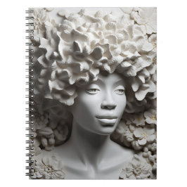 Melanin-Blume aus schwarzem Melanin Notizblock