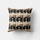 Melanin Bride mit Afro Accent Pillow Kissen (Rückseite)