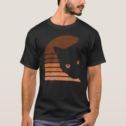 Melanin Cat Black History Month Retro BLM African  T-Shirt (Vorderseite)