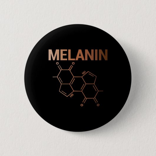 Melanin Chemical Structure Molecule Formel Africa Button (Vorderseite)