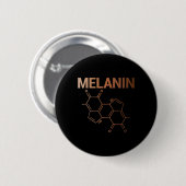 Melanin Chemical Structure Molecule Formel Africa Button (Vorne & Hinten)
