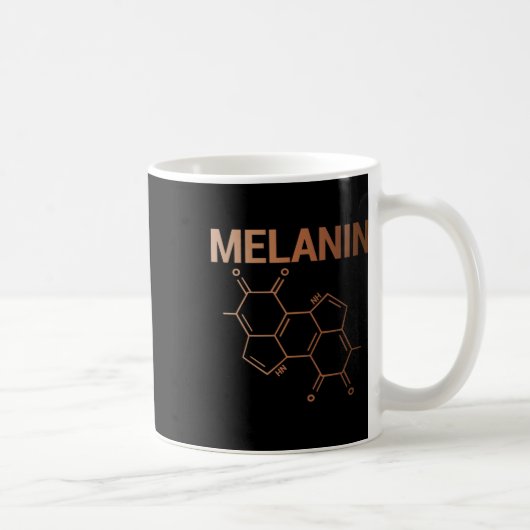 Melanin Chemical Structure Molecule Formel Africa Kaffeetasse (Rechts)