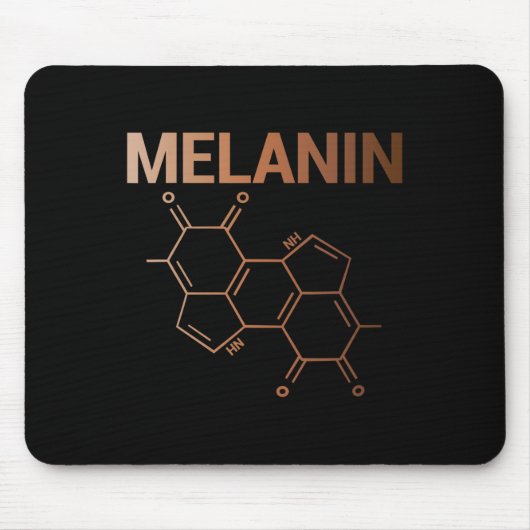 Melanin Chemical Structure Molecule Formel Africa Mousepad (Vorne)