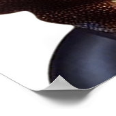 Melanin Chic Afro Beauty mit Gold Glam Akzente Poster (Ecke)