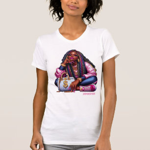 Melanin Chic Hustler Urban Hip Hop Mode Frau T-Shirt