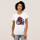 Melanin Chic Hustler Urban Hip Hop Mode Frau T-Shirt (Vorne ganz)