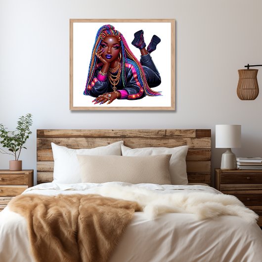 Melanin Chic Urban Hip Hop Art Poster