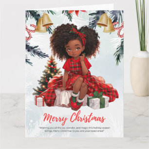 Melanin Christmas Black Girl Magic Xmas Magic Fun Karte