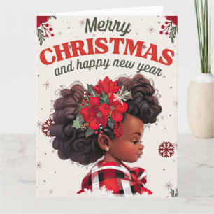 Melanin Christmas Black Girl Magic Xmas Magic Fun Karte