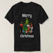 Melanin Christmas Black Sista Personalize Custom T-Shirt (Design vorne)