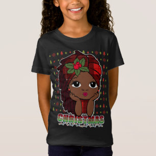 Melanin Christmas Liebe Black Girl Magic Sista T-S T-Shirt