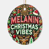 Melanin Christmas Vibe Tree Ornament (Links)