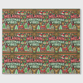 Melanin Christmas Vibes Geschenkpapier (Flach)