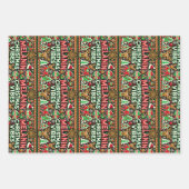 Melanin Christmas Vibes Wrapping Paper Sheets Geschenkpapier Set (Vorderseite 3)