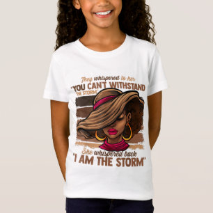 Melanin Colors Women I am The Storm Black Vergiwer T-Shirt