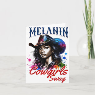 Melanin Cowgirls African Melanin Usa Flag Swag Bla Karte